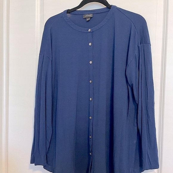 J. Jill Sweaters - J. Jill Blue tunic length Cardigan Sweater